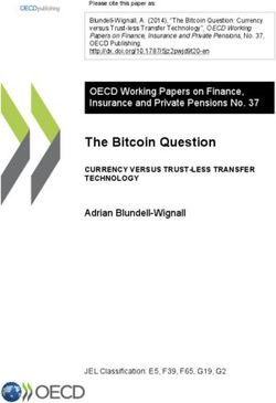 The Bitcoin Question OECD Working Papers on Finance, Insurance and Private Pensions No. 37