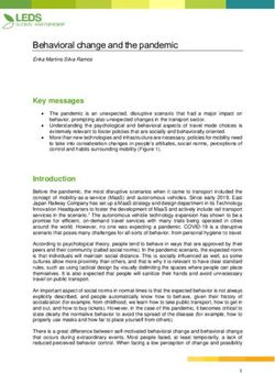 Behavioral change and the pandemic - LEDS Global ...