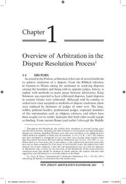 Overview of Arbitration in the Dispute Resolution Process1