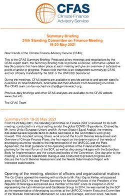 Summary Briefing 24th Standing Committee on Finance Meeting 19-20 May 2021