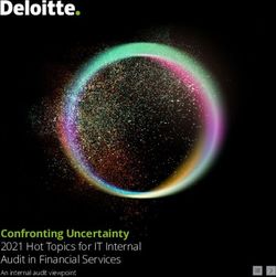 Confronting Uncertainty - 2021 Hot Topics for IT Internal Audit in Financial Services An internal audit viewpoint