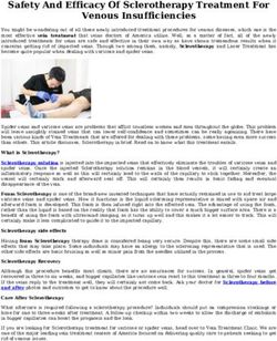 Safety And Efficacy Of Sclerotherapy Treatment For Venous Insufficiencies