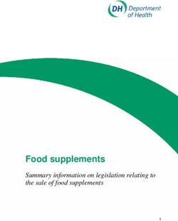 Food supplements Summary information on legislation relating to the sale of food supplements