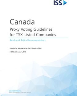 Canada Proxy Voting Guidelines for TSX-Listed Companies - Benchmark Policy Recommendations