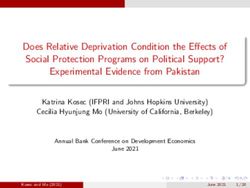 Does Relative Deprivation Condition the Effects of Social Protection Programs on Political Support? Experimental Evidence from Pakistan - World ...