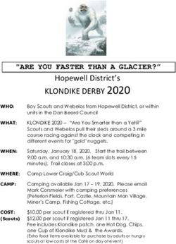 KLONDIKE DERBY 2020 Hopewell District's - "ARE YOU FASTER THAN A GLACIER?" - Dan Beard ...
