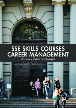 SSE SKILLS COURSES CAREER MANAGEMENT - STOCKHOLM SCHOOL OF ECONOMICS