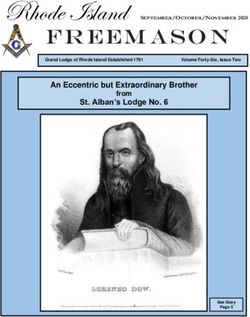 Rhode Island SEPTEMBER/OCTOBER/NOVEMBER 2020 - An Eccentric but Extraordinary Brother St. Alban's Lodge No. 6
