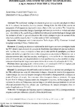 INFORMATION AND COMMUNICATION TECHNOLOGIES: A NEW PROFILE FOR THE L2 TEACHER