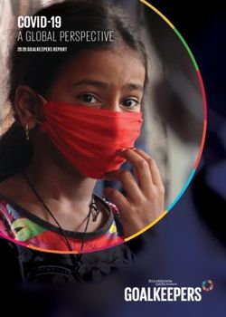 COVID-19 A GLOBAL PERSPECTIVE - 2020 GOALKEEPERS REPORT - Gates Foundation