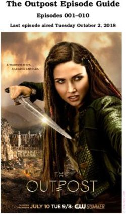 The Outpost Episode Guide - Episodes 001-010 Last episode aired Tuesday October 2, 2018