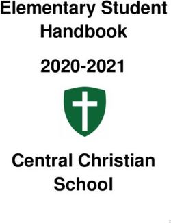 Elementary Student Handbook 2020-2021 - Central Christian School