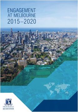 2015 -2020 ENGAGEMENT - AT MELBOURNE - The University of Melbourne