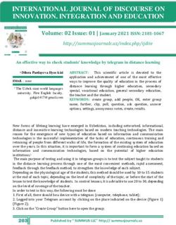 INTERNATIONAL JOURNAL OF DISCOURSE ON INNOVATION, INTEGRATION AND EDUCATION - SUMMUS ...