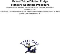 Oxford Triton Dilution Fridge Standard Operating Procedure
