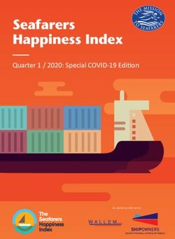 Seafarers Happiness Index - Quarter 1 / 2020: Special COVID-19 Edition
