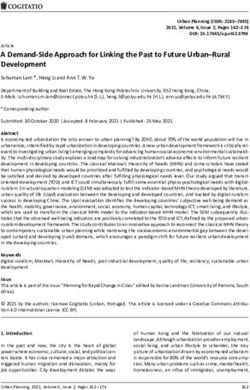 A Demand-Side Approach for Linking the Past to Future Urban-Rural Development