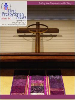 Adding New Chapters to an Old Story - Spring 2021 Volume 61 No. 1 We are a Stephen Ministry Congregation - First Presbyterian ...