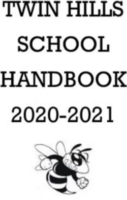 TWIN HILLS SCHOOL HANDBOOK 2020-2021