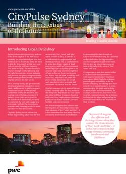 CITYPULSE SYDNEY BUILDING THREE CITIES OF THE FUTURE - PWC AUSTRALIA
