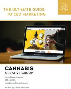 THE ULTIMATE GUIDE TO CBD MARKETING - cannabiscreative.com 855-420-1812 Written by Kavya Sebastian - Cannabis ...