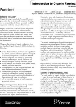 Introduction to Organic Farming - H. Martin