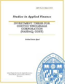 Studies in Applied Finance - INVESTMENT THESIS FOR COSTCO WHOLESALE CORPORATION (NASDAQ: COST) - Johns Hopkins University