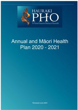 Annual and Māori Health Plan 2020 2021 - HAURAKI PHO