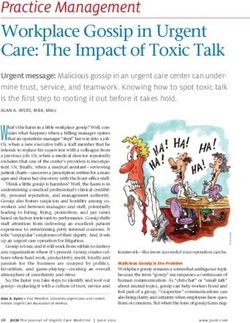 Workplace Gossip in Urgent Care: The Impact of Toxic Talk