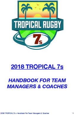 2018 TROPICAL 7s HANDBOOK FOR TEAM MANAGERS & COACHES - 2018 TROPICAL 7s - Handbook For Team Managers & Coaches