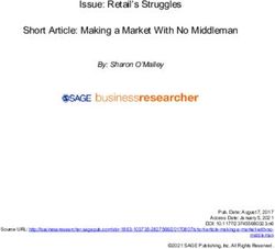 Issue: Retail's Struggles Short Article: Making a Market With No Middleman - SAGE Business ...