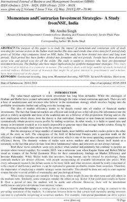 Momentum andContrarian Investment Strategies- A Study fromNSE, India - IJBMI