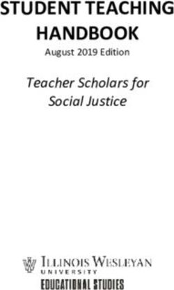 STUDENT TEACHING HANDBOOK - Teacher Scholars for Social Justice August 2019 Edition - Illinois Wesleyan University