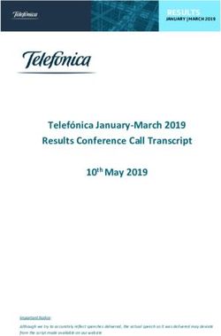 Telefónica January-March 2019 Results Conference Call Transcript