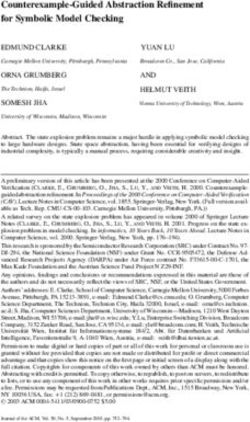 Counterexample-Guided Abstraction Refinement for Symbolic Model Checking