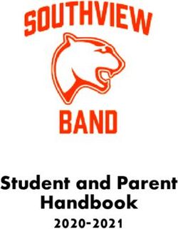 Student and Parent Handbook 2020-2021 - Southview Band