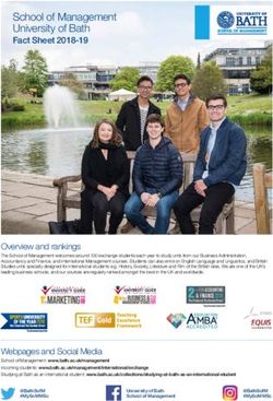 School of Management University of Bath - Fact Sheet 2018-19