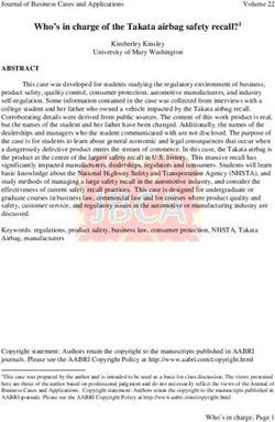 Who's in charge of the Takata airbag safety recall?1