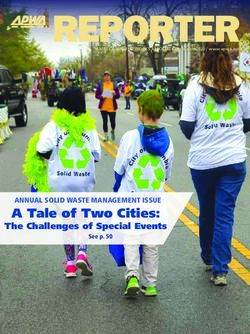 A Tale of Two Cities: ANNUAL SOLID WASTE MANAGEMENT ISSUE See p. 50 - American Public Works Association