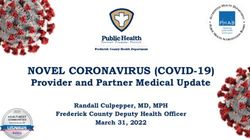 NOVEL CORONAVIRUS (COVID-19) - Provider and Partner Medical Update Randall Culpepper, MD, MPH
