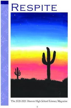 Respite - The 2020-2021 Hoover High School Literary Magazine