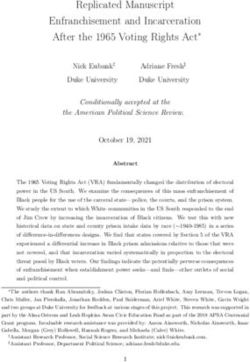 Replicated Manuscript Enfranchisement and Incarceration After the 1965 Voting Rights Act