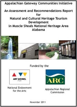 Appalachian Gateway Communities Initiative An Assessment and Recommendations Report for Natural and Cultural Heritage Tourism Development in ...