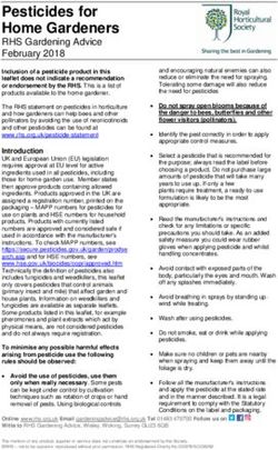 Pesticides for Home Gardeners - RHS