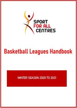 WINTER SEASON 2020 TO 2021 - Sport For All Centres