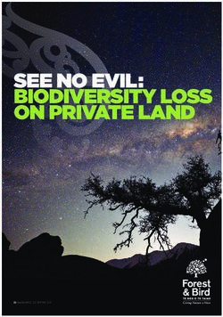 SEE NO EVIL: BIODIVERSITY LOSS ON PRIVATE LAND