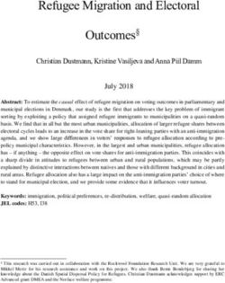 Refugee Migration and Electoral Outcomes - The Review of ...