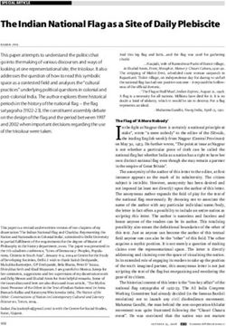 The indian National Flag as a Site of Daily plebiscite