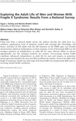 Exploring the Adult Life of Men and Women With Fragile X Syndrome: Results From a National Survey