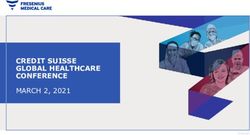CREDIT SUISSE GLOBAL HEALTHCARE CONFERENCE - MARCH 2, 2021